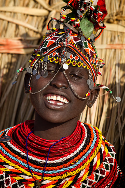 41a. Girld from the Rendile tribe during ceremonial dance   Kenya